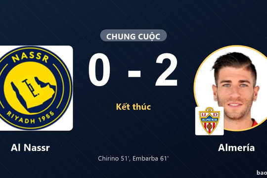 Al Nassr 0-2 Almería: Almería giành chiến thắng