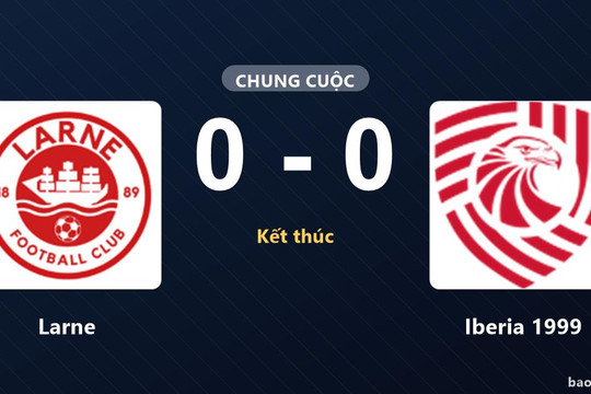 Larne 0-0 Iberia 1999: Hai đội chia điểm