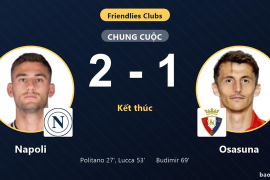 Napoli 2-1 Osasuna: Napoli giành chiến thắng