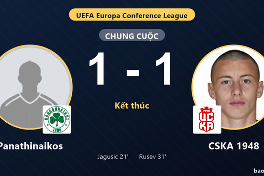 Panathinaikos 1-1 CSKA 1948: Hai đội chia điểm