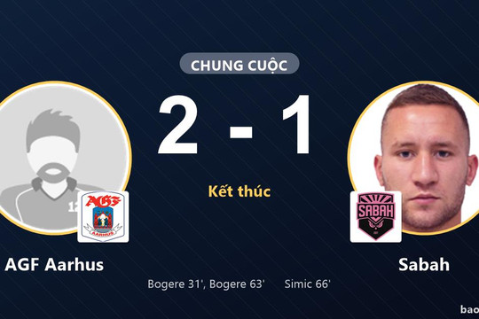 AGF Aarhus 2-1 Sabah: AGF Aarhus giành chiến thắng