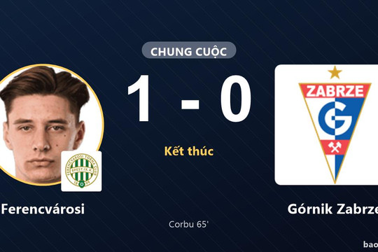 Ferencvárosi 1-0 Górnik Zabrze: Ferencvárosi giành chiến thắng