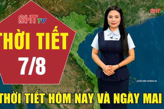 Dự báo thời tiết Hà Tĩnh đêm 6/8 ngày 7/8/2026