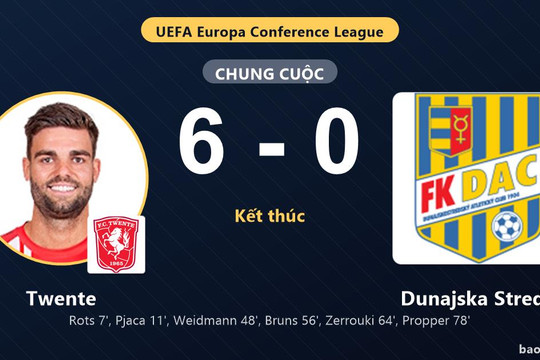 Twente 6-0 Dunajska Streda: Twente giành chiến thắng