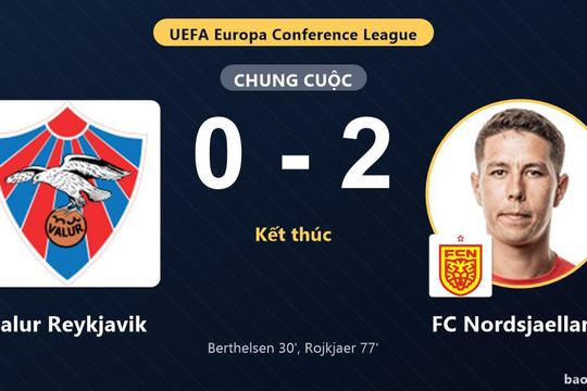 Valur Reykjavik 0-2 FC Nordsjaelland: FC Nordsjaelland giành chiến thắng