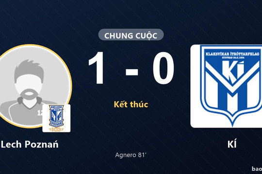 Lech Poznań 1-0 KÍ: Lech Poznań giành chiến thắng