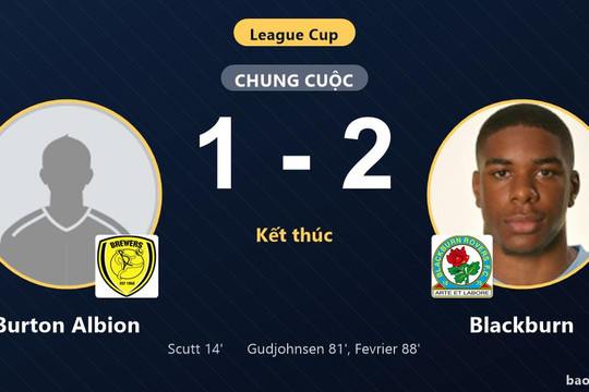 Burton Albion 1-2 Blackburn: Blackburn giành chiến thắng