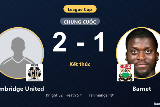 Cambridge United 2-1 Barnet: Cambridge United giành chiến thắng
