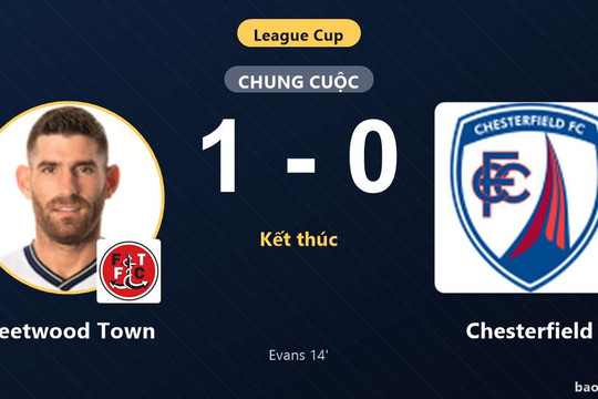 Fleetwood Town 1-0 Chesterfield: Fleetwood Town giành chiến thắng