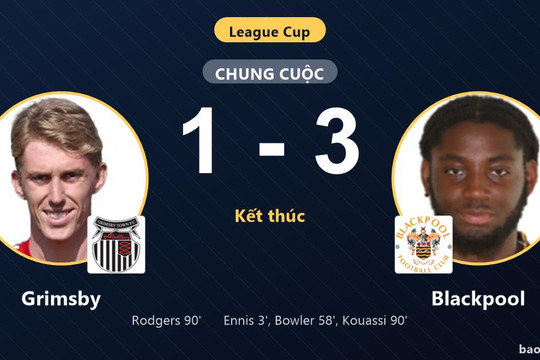 Grimsby 1-3 Blackpool: Blackpool giành chiến thắng