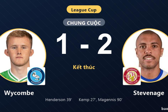 Wycombe 1-2 Stevenage: Stevenage giành chiến thắng