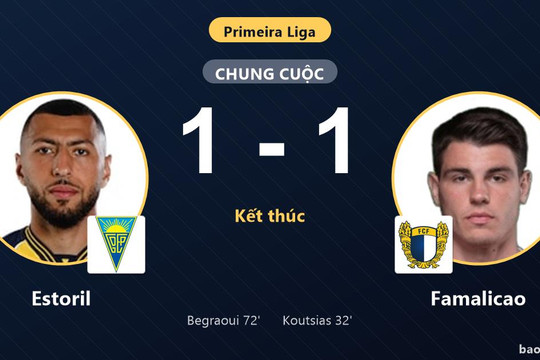 Estoril 1-1 Famalicao: Hai đội chia điểm
