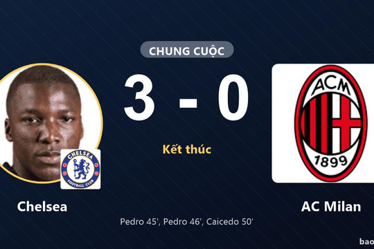 Chelsea 3-0 AC Milan: Chelsea giành chiến thắng