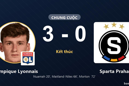 Olympique Lyonnais 3-0 Sparta Praha: Olympique Lyonnais giành chiến thắng