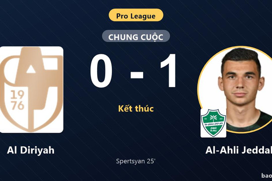 Al Diriyah 0-1 Al-Ahli Jeddah: Al-Ahli Jeddah giành chiến thắng