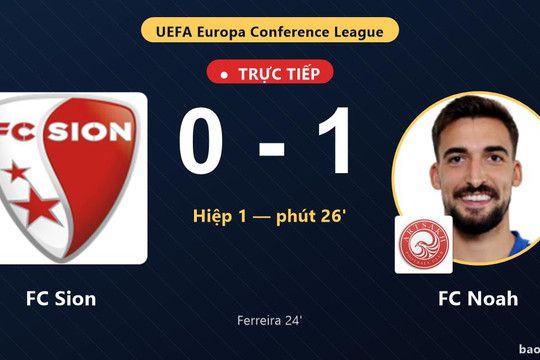 Trực tiếp FC Sion vs FC Noah: FC Noah mở tỷ số
