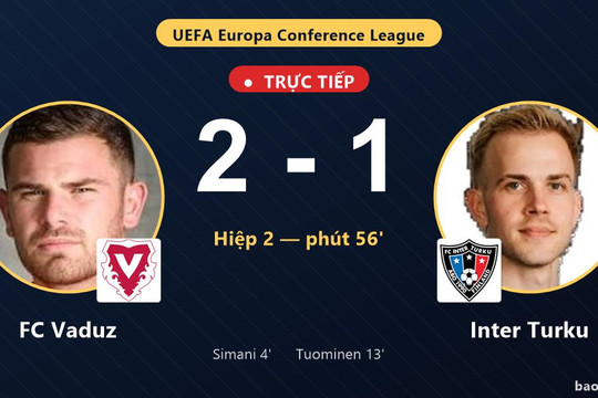 Trực tiếp FC Vaduz vs Inter Turku: FC Vaduz vượt lên dẫn trước
