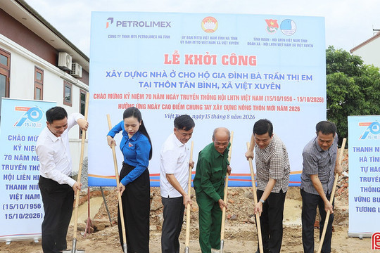 Khởi công xây dựng nhà ở cho người có công, hoàn cảnh khó khăn