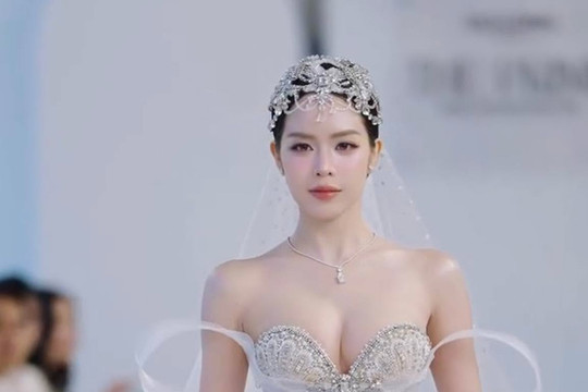 Hoa hậu Huỳnh Thị Thanh Thủy gây chú ý khi xuất hiện trong bộ váy cưới cùng tuyên bố về chú rể