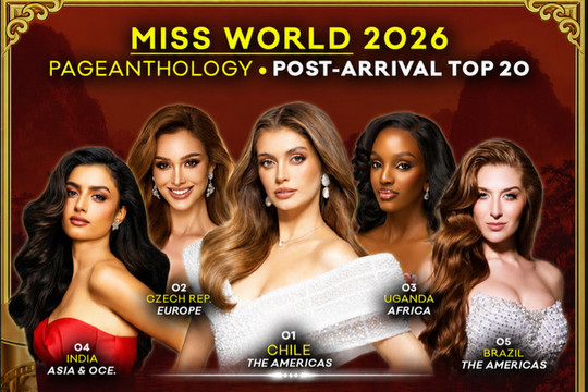 Đại diện Việt Nam Bảo Ngọc vào Top 6 dự đoán Miss World 73 trước chung kết tại Nha Trang