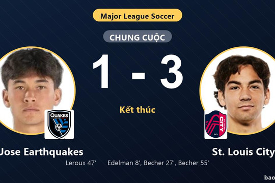 San Jose Earthquakes 1-3 St. Louis City: St. Louis City giành chiến thắng