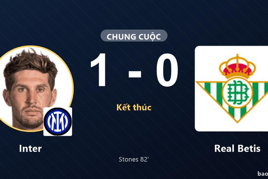 Inter 1-0 Real Betis: Inter giành chiến thắng