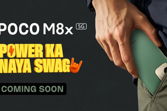 Thiết kế POCO M8x 5G chính thức lộ diện trên Flipkart với phong cách tối giản màu vàng trẻ trung
