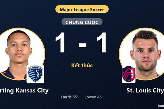 Sporting Kansas City 1-1 St. Louis City: Hai đội chia điểm