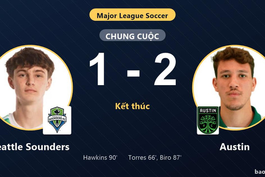 Seattle Sounders 1-2 Austin: Austin giành chiến thắng