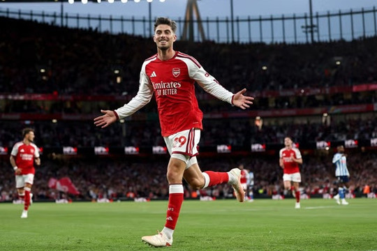 Kai Havertz tỏa sáng trước Coventry City và khẳng định vị trí số một trên hàng công Arsenal
