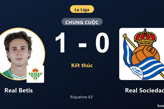 Real Betis 1-0 Real Sociedad: Real Betis giành chiến thắng