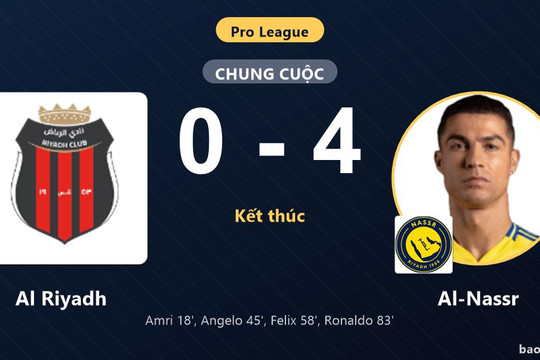 Al Riyadh 0-4 Al-Nassr: Al-Nassr giành chiến thắng