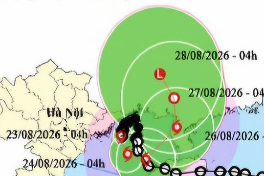 Bão số 4 không thay đổi cường độ, cách Hải Phòng khoảng 120km