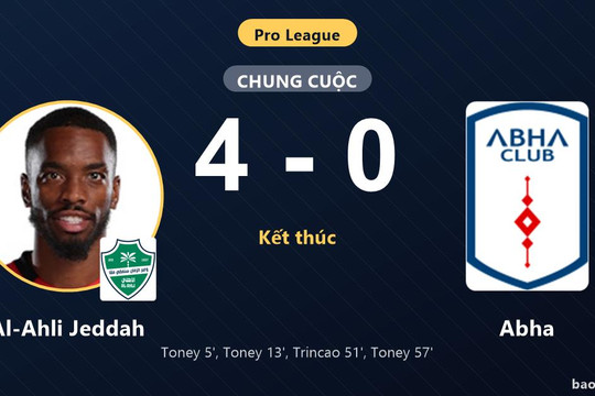 Al-Ahli Jeddah 4-0 Abha: Al-Ahli Jeddah giành chiến thắng