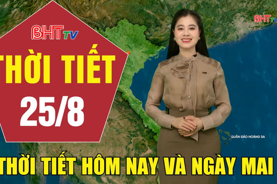 Dự báo thời tiết Hà Tĩnh đêm 24/8 ngày 25/8/2026