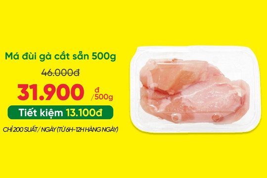 Mẹo săn má đùi gà cắt sẵn tươi ngon giá 31.900 đồng khung 6h-12h tại Bách hóa XANH online