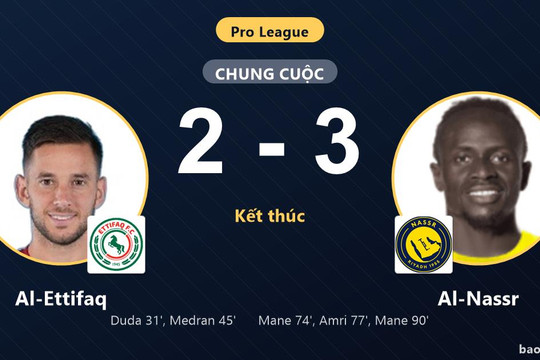 Al-Ettifaq 2-3 Al-Nassr: Al-Nassr giành chiến thắng