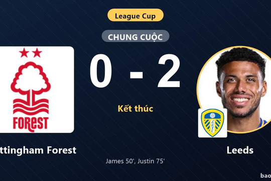 Nottingham Forest 0-2 Leeds: Leeds giành chiến thắng