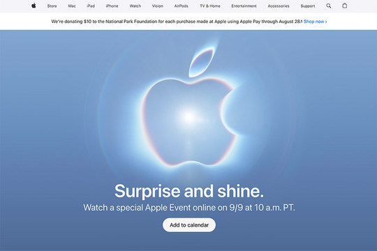 Apple ấn định sự kiện ngày 9/9 với thông điệp Surprise and shine cùng CEO mới John Ternus
