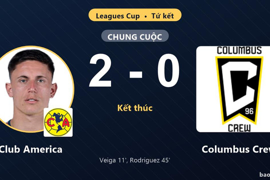 Club America 2-0 Columbus Crew: Club America giành chiến thắng
