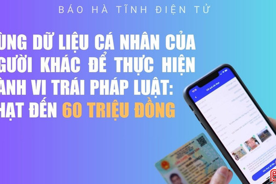 [Infographic] Dùng dữ liệu cá nhân của người khác để thực hiện hành vi trái pháp luật: Phạt đến 60 triệu đồng