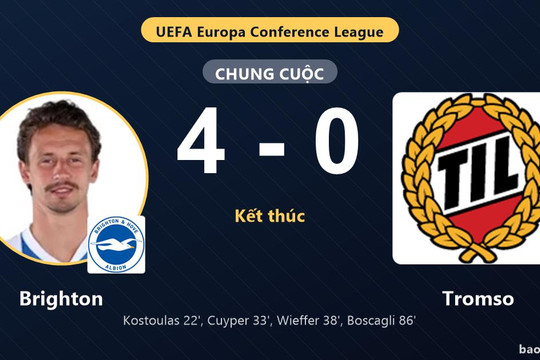 Brighton 4-0 Tromso: Brighton giành chiến thắng