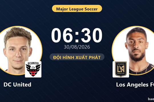 Trực tiếp DC United vs Los Angeles FC: Hiệp 2 bắt đầu, hòa 0-0