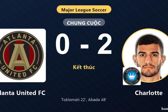 Atlanta United FC 0-2 Charlotte: Charlotte giành chiến thắng