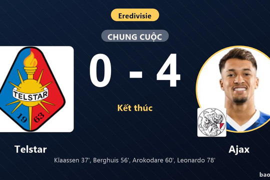 Telstar 0-4 Ajax: Ajax giành chiến thắng