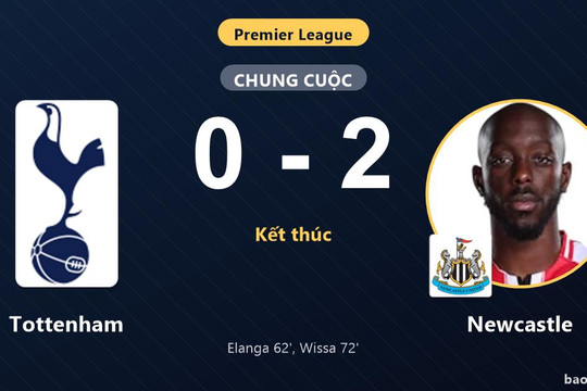 Tottenham 0-2 Newcastle: Newcastle giành chiến thắng