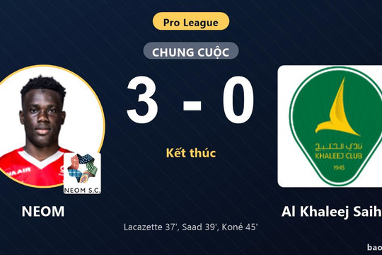 NEOM 3-0 Al Khaleej Saihat: NEOM giành chiến thắng