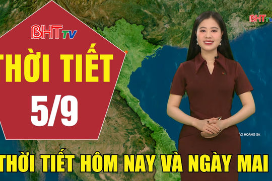 Dự báo thời tiết Hà Tĩnh đêm 4/9 ngày 5/9/2026