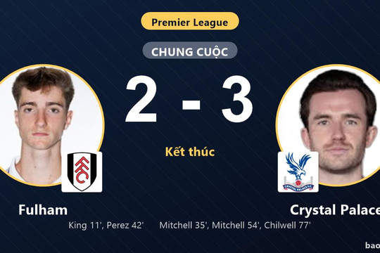 Fulham 2-3 Crystal Palace: Crystal Palace giành chiến thắng