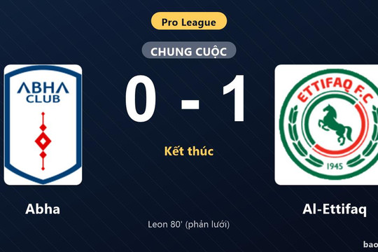 Abha 0-1 Al-Ettifaq: Al-Ettifaq giành chiến thắng